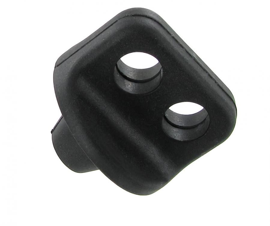 Sytytysjohtimien kiinnike, kahdelle johdolle, musta