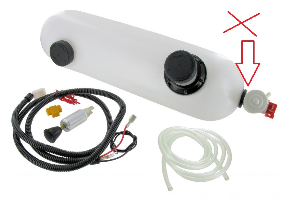 Windscreen washer conversion kit including reservoir Second chance