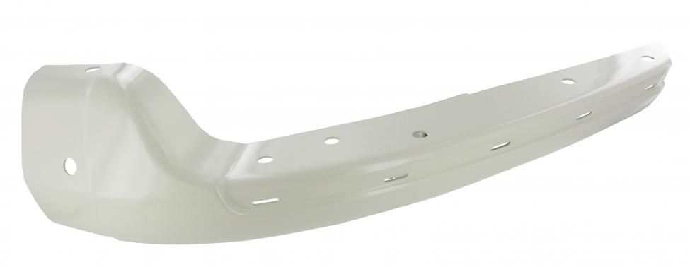 Etupuskurin vasen kulma maalattu valkoiseksi