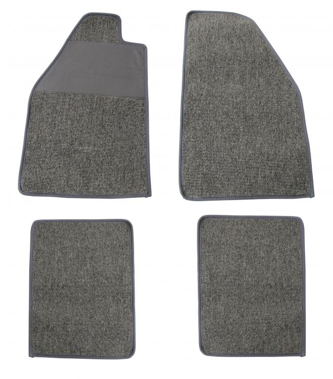 Bouclé teppegulvmatter grå (4-delt)