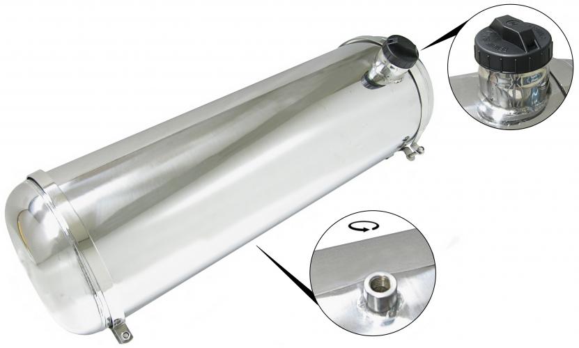 Benzinetank 40 liter gepolijst RVS