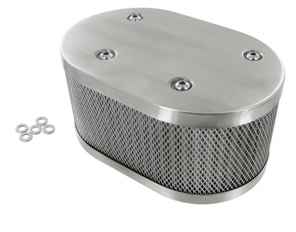Ruostumattomasta teräksestä valmistettu Classic-tyylinen ilmanpuhdistin ilman huohotusreikää