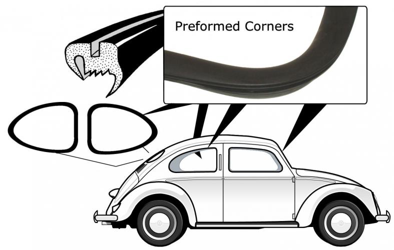 Vindusforseglingssett uten listspor