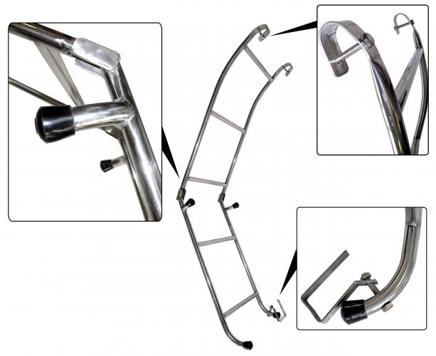 Roof luggage rack ladder Stainless Steel