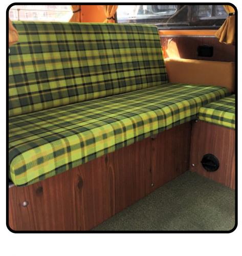 Rock ja roll sängynpäällystesarja, 1400 mm leveä, ruutuvärinen vihreä / keltainen