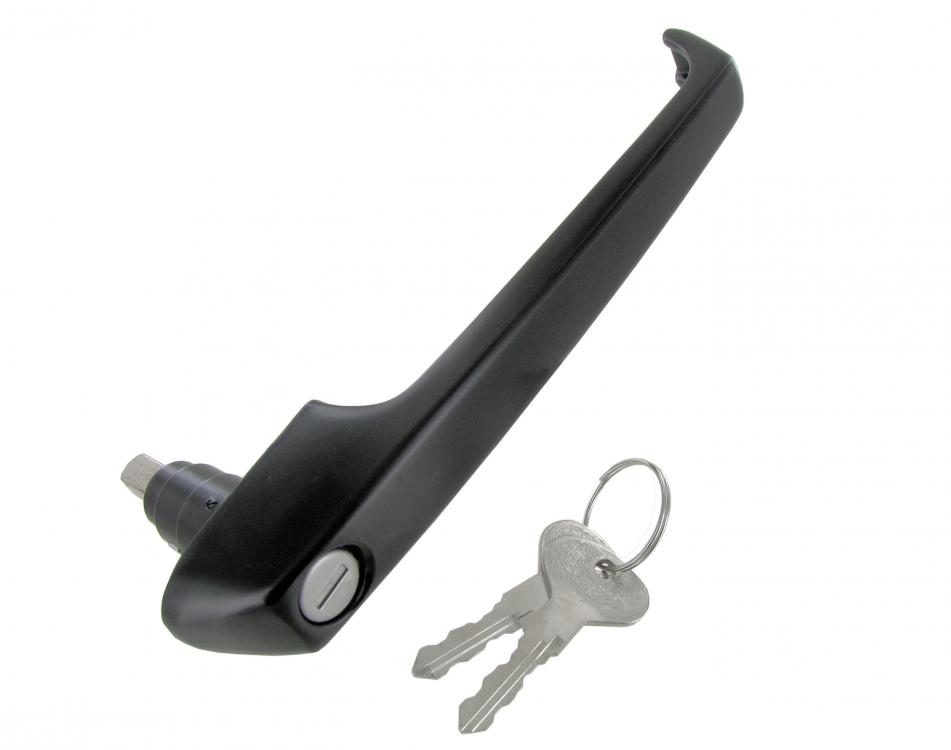 Liukuoven kahva, kahdella avaimella