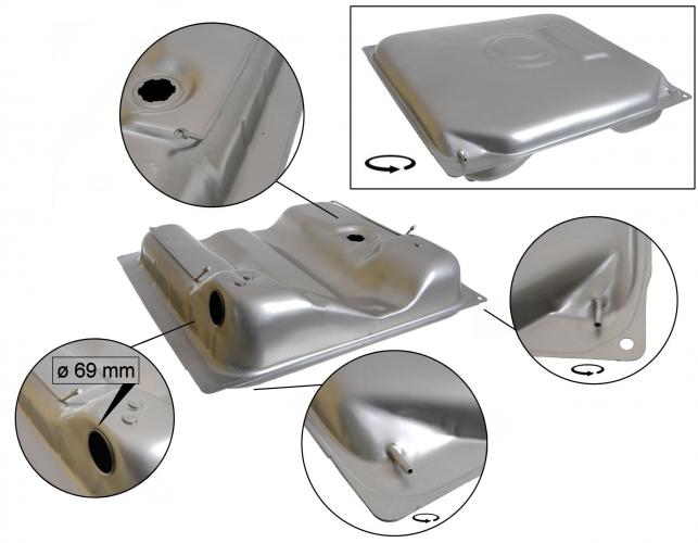 Benzinetank / Dieseltank (69 mm vulopening)