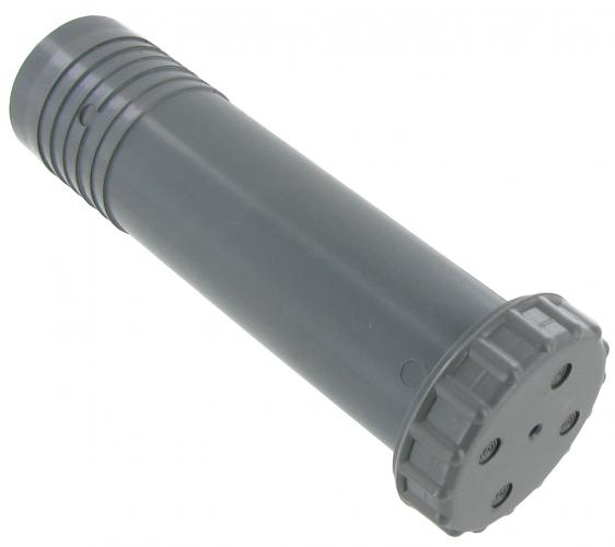 Vanntankens påfyllingsrør og lokk i grått