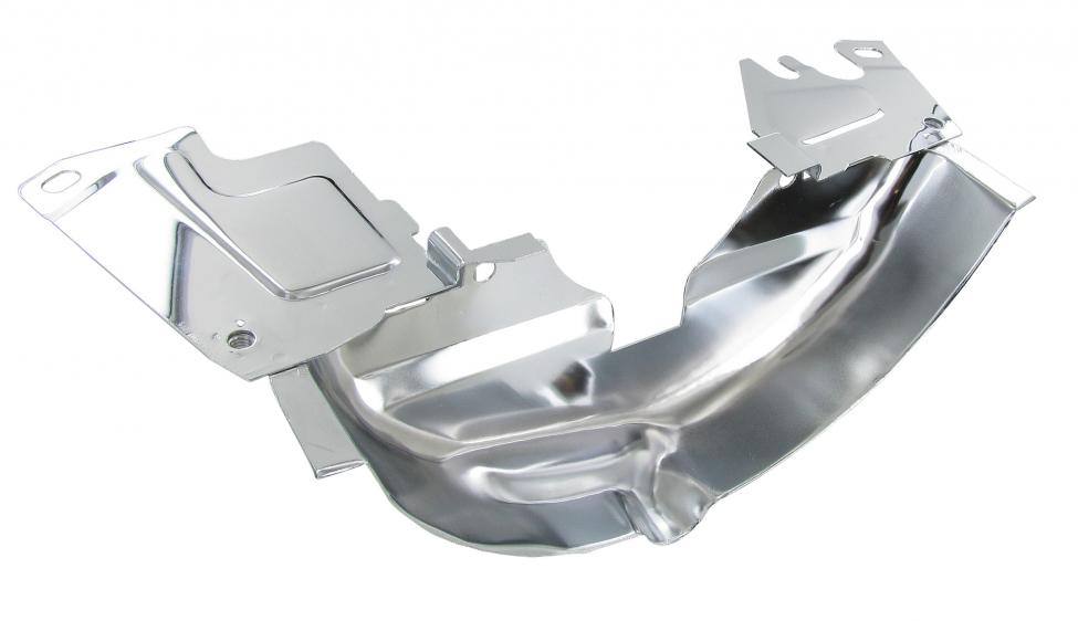 Moottoripelti hihnapyörän alle, kromattu