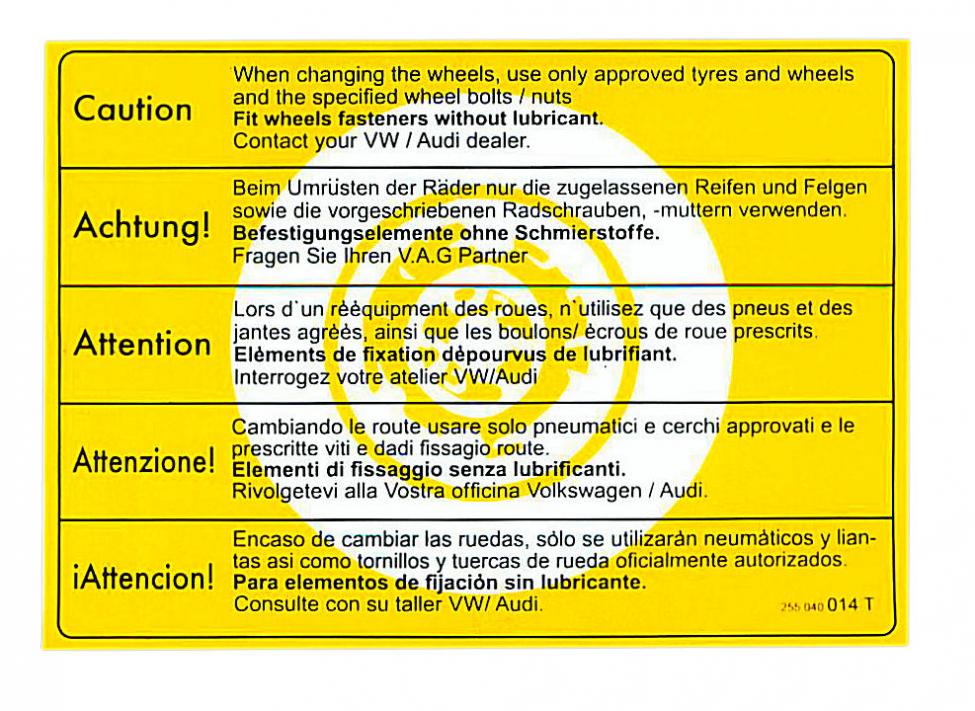 Tarra pyörän pultin käyttömäärittelyt