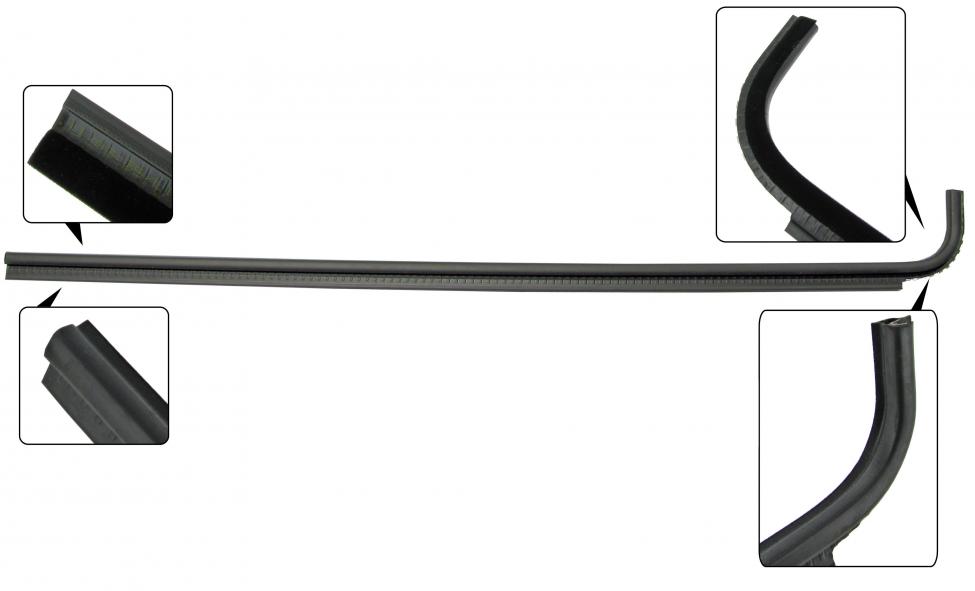 Oven liukulasin alareunan tiiviste, vasen ulos / oikea sisään