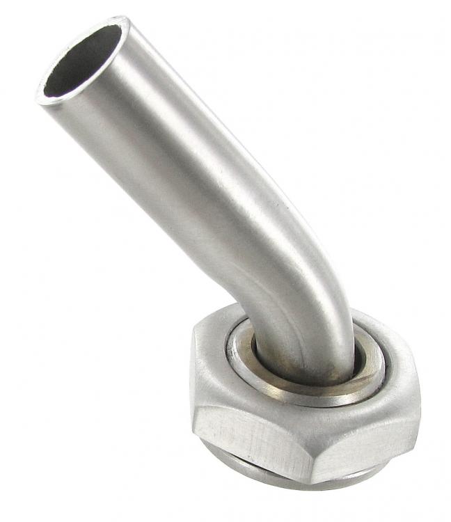 Ilmansuodattimen huohotinlähtö, ruostumatonta terästä, 45°