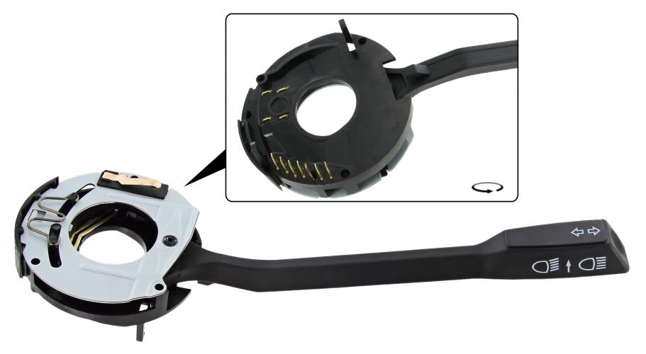 Blinklysbryter satengsvart