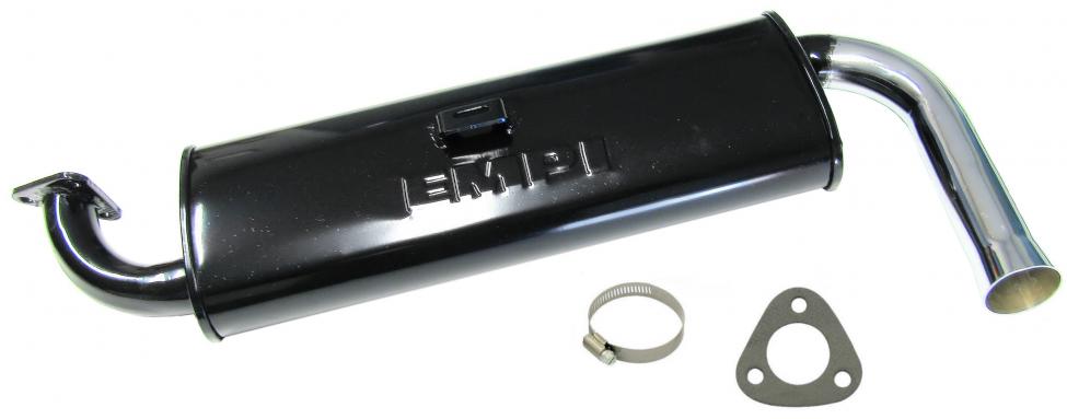 Enkelt lyddemper med stillegående pakke (svart transportmaling)