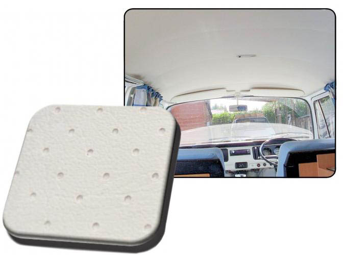 Kattoverhoilu rei'itettyä vinyyliä, ei malleihin joissa kattoikkuna, luonnonvalkoinen