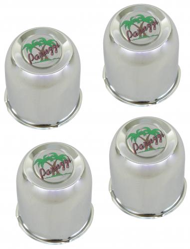 Bouchon/capuchon de moyeu chromé avec sigle Paruzzi