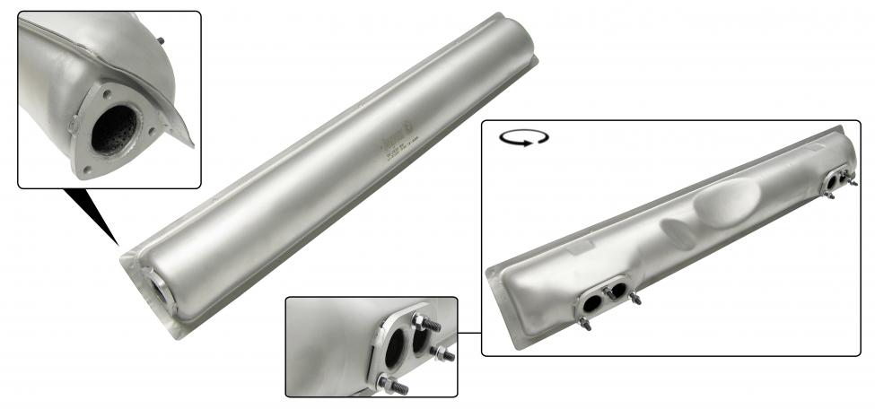 Äänenvaimennin (vakio), ruostumatonta terästä