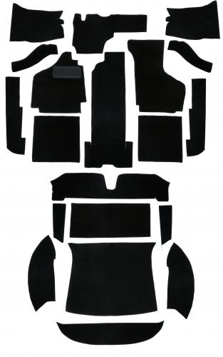 Sisätilojen mattosarja musta (20-osainen)