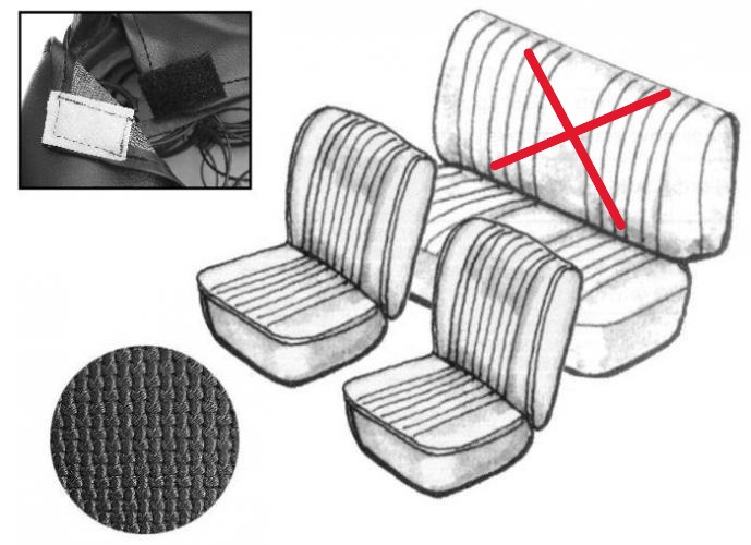 Housses/revêtements de siège noir en vinyle basket - Seconde chance