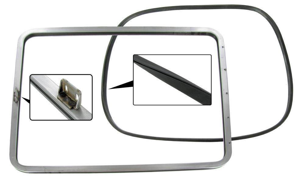 Ulosvedettävä sivukarmi raakametallia, mukaan lukien ikkunan karmin tiiviste