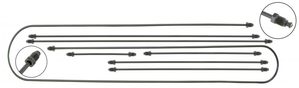 Jarruputkisarja (7-osainen) 2-piirijarruille