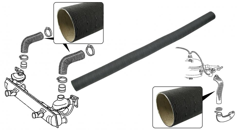 Lämminilmaputki / ilmansuodattimen ottoputki pahvia