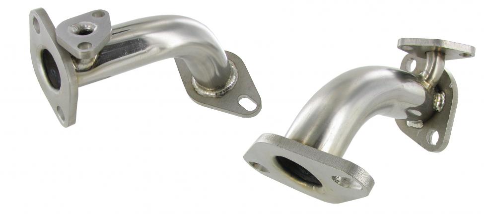 Bride/coude d'échappement en acier inoxydable avec préchauffage