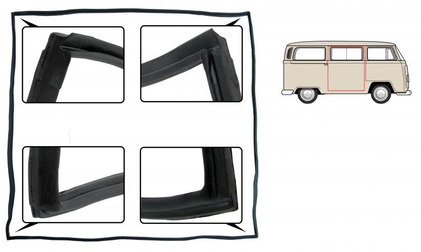 Liukuoven tiiviste, oikea