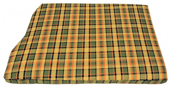 Moottoripatjan suojus, 1210 mm leveä, ruudullinen keltainen / vihreä / oranssi