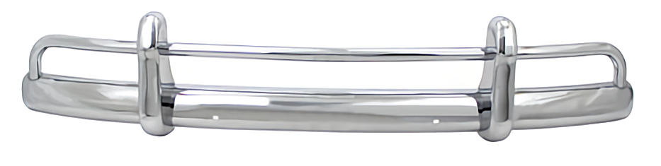 Front bumper joissa overrider tubes polished stainless steel