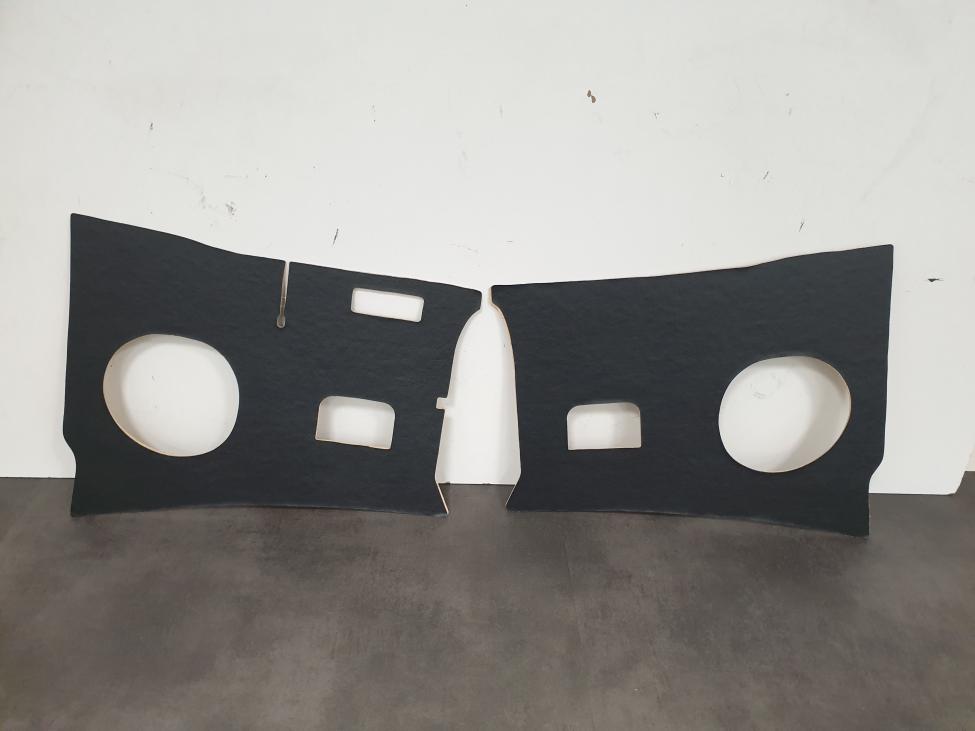 Kick panels black vinyl covered fiber board  20552 second chance