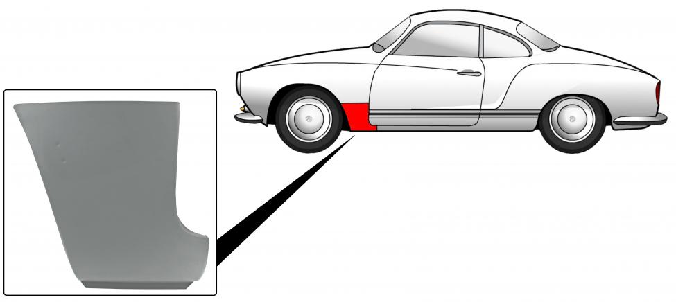 Etulokasuojan alapuoli vasen