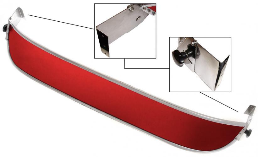 Perspex sun visor red