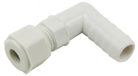 Ilmansuodattimen / huohottimen liitin, 90° kulma