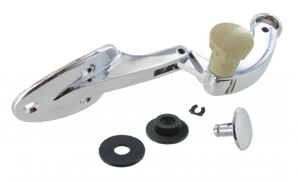 Pop-out-ikkunan salpa luunvärisellä nupilla, vasen