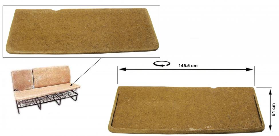 2 / 3 Keskipenkin istuinosan pehmuste (meriheinä)