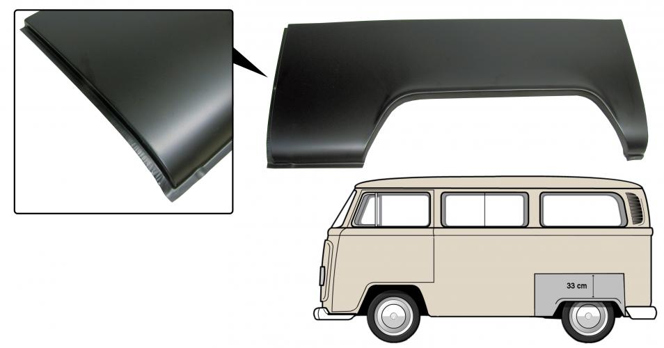 Takapyöränkaaren korjauspaneeli vasemmalle