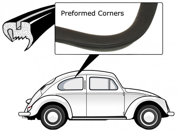 Joint de glace latérale droite (version sans baguette)