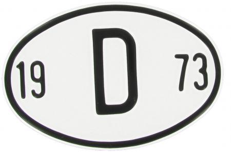 Chapa de nacionalidade: D 1973