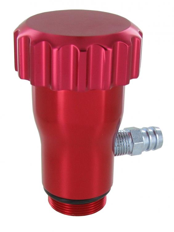 Öljyntäyttö huohotuslähdöllä, punainen