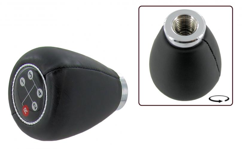 Gearkule med växelmönster svart vinyl