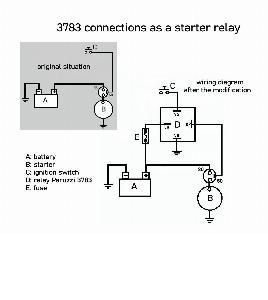 (GB) Wiring connections as starter relay