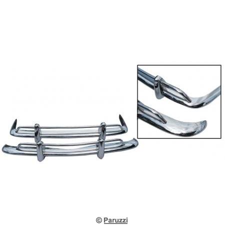 Polished stainless steel export bumpers (per pair)