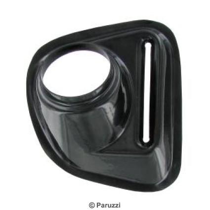 Bumper bracket cover for vehicles with frontal impact tubes frontside left
