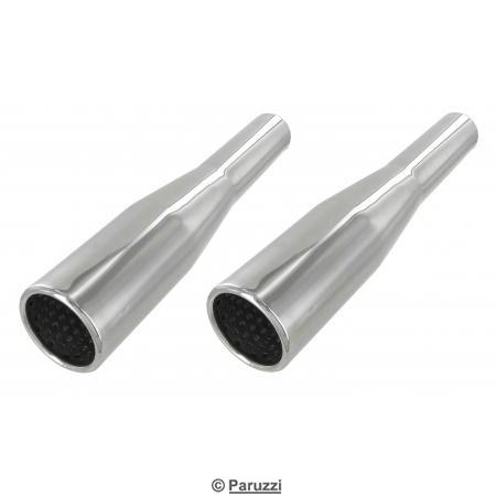 Monza tail pipes stainless steel (per pair)