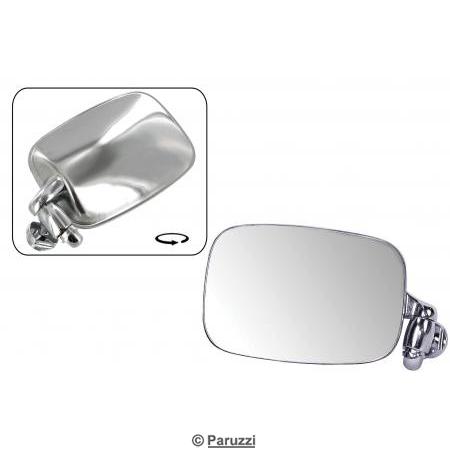 Exterior mirror polished stainless steel left