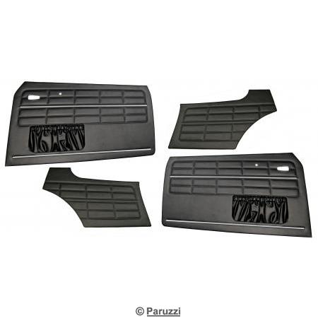 Door and rear panels black vinyl (4-part)