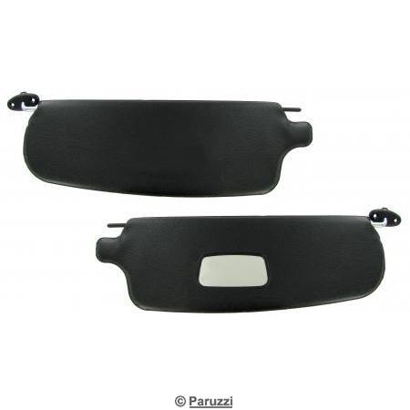 Sun visors black with mirror (per pair)