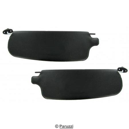 Sun visors black without mirror (per pair)