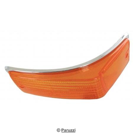 Amber (orange) turn signal lens front left